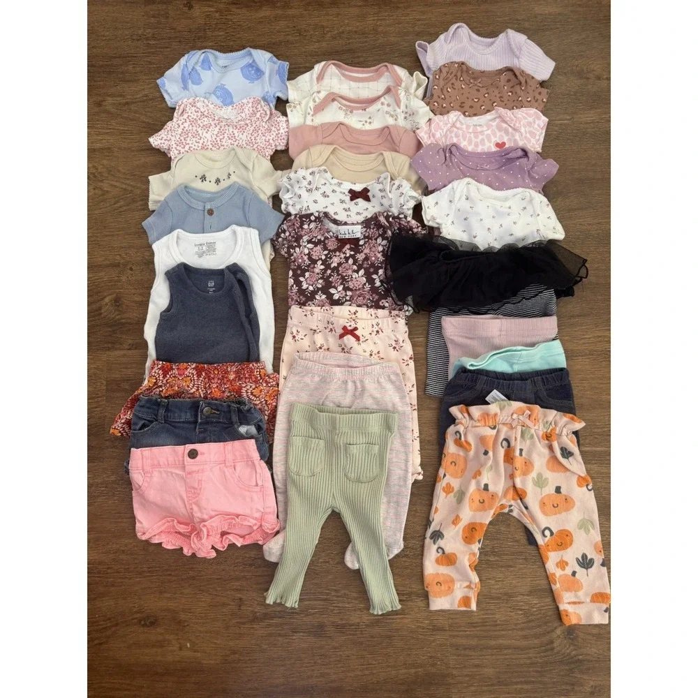 Lot Of O-3 Months Baby Girl Summer Clothes 28pcs